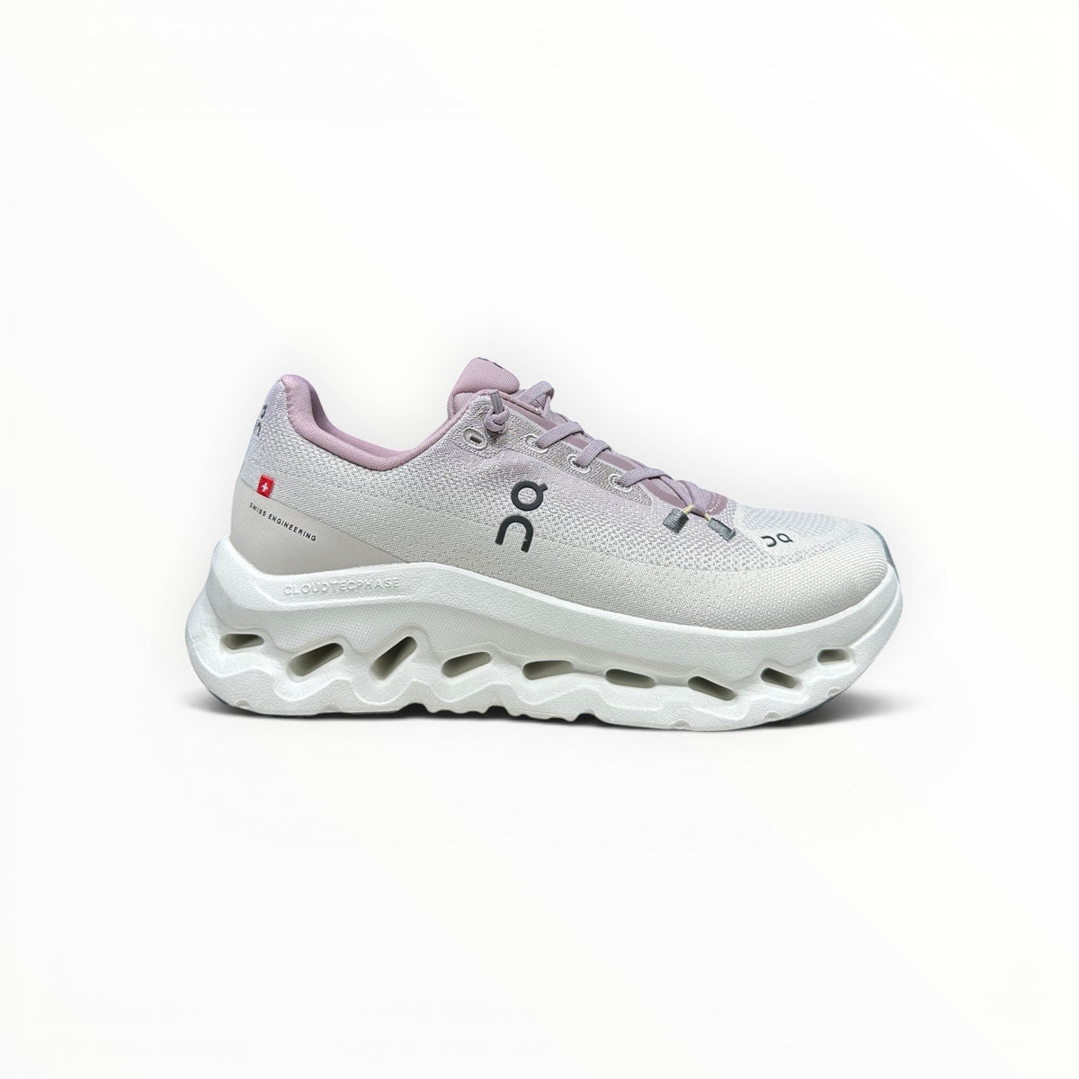On Cloudtilt women's walking shoes in Purple/White, side product view