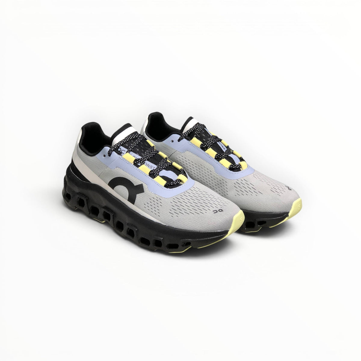 On Cloudmonster men's shoe in Fossil/Magnet - product view 4