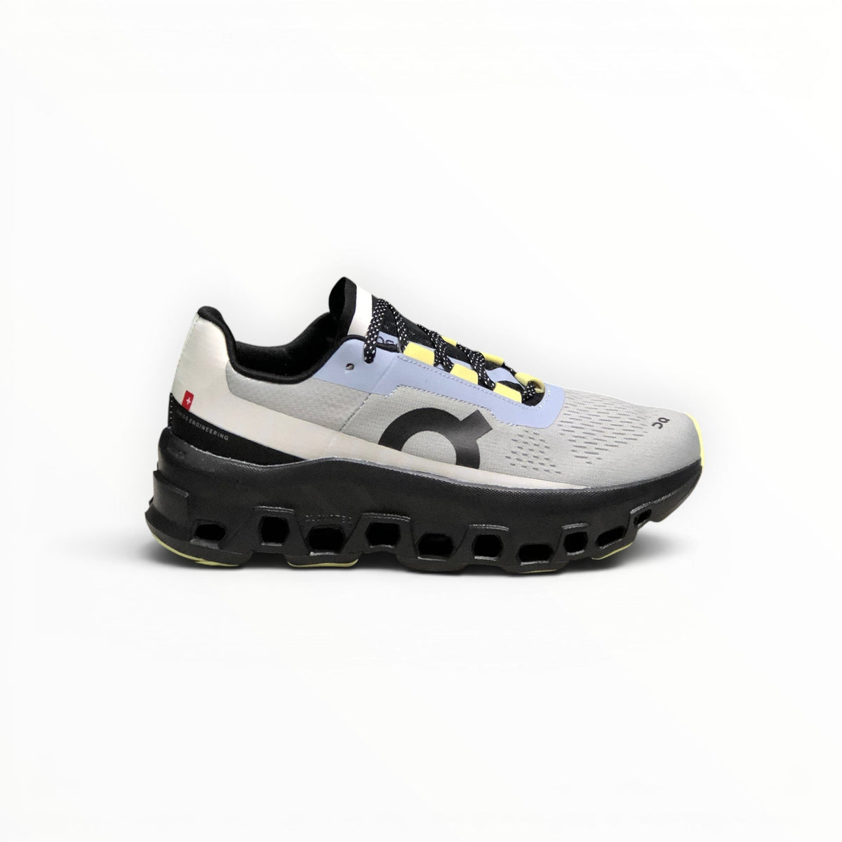 On Cloudmonster men's shoe in Fossil/Magnet - product view 7
