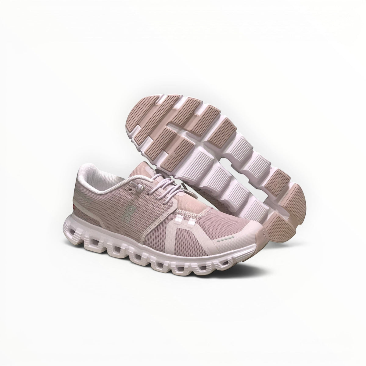 On Cloud 6 Waterproof women's lifestyle shoe in Rose/Shell, pair view
