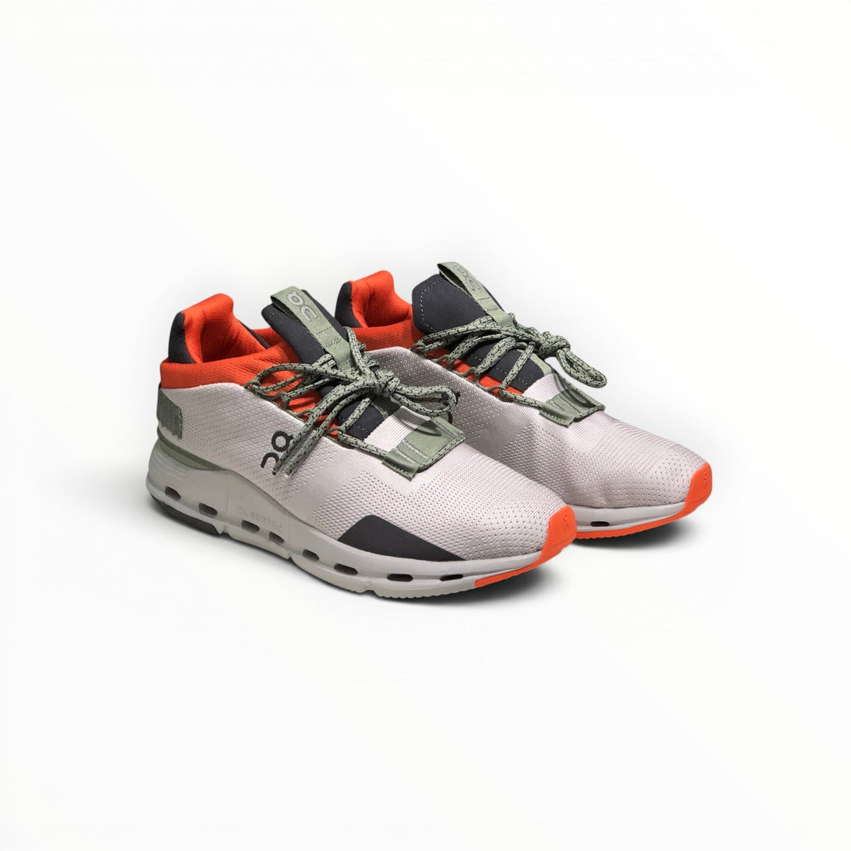 On Cloudnova Women's Silver/Orange lifestyle shoe – image 2