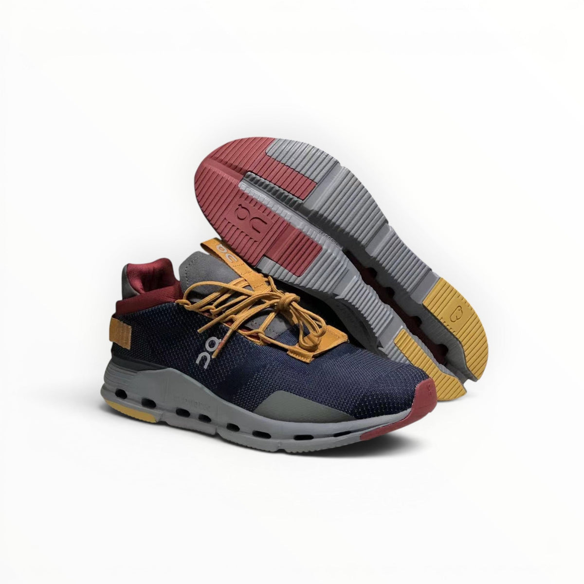 On Cloudnova Women's Denim/Ruby lifestyle shoe – image 4