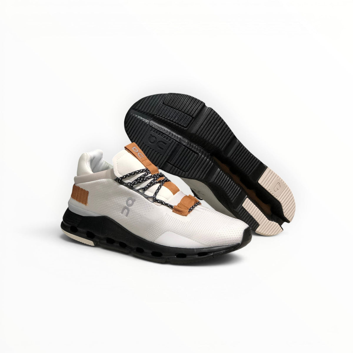 On Cloudnova Women's White/Orange/Black lifestyle shoe – image 4