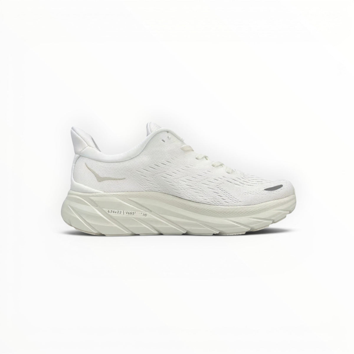 Hoka Clifton 8 men's shoe in White/White – product view 5