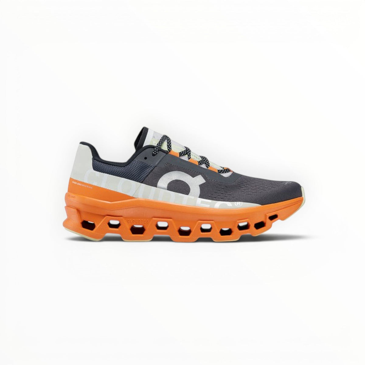 On Cloudmonster men's shoe in Fawn/Turmeric - product view 6