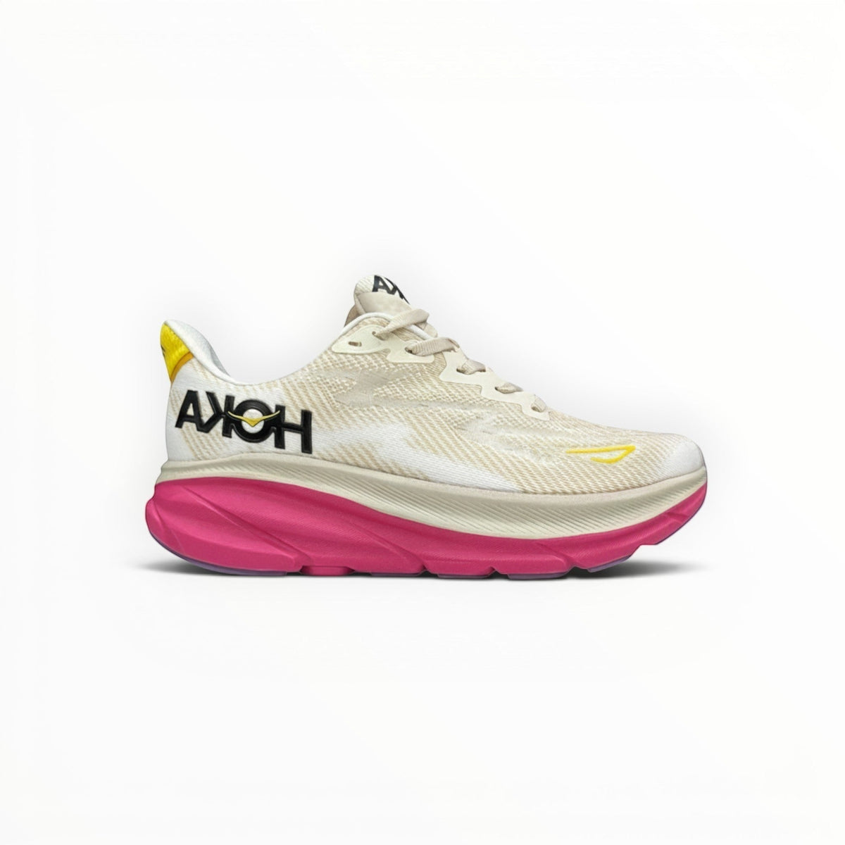Hoka Clifton 9 women's running shoes in Eggnog/Blanc de Blanc – product view 7