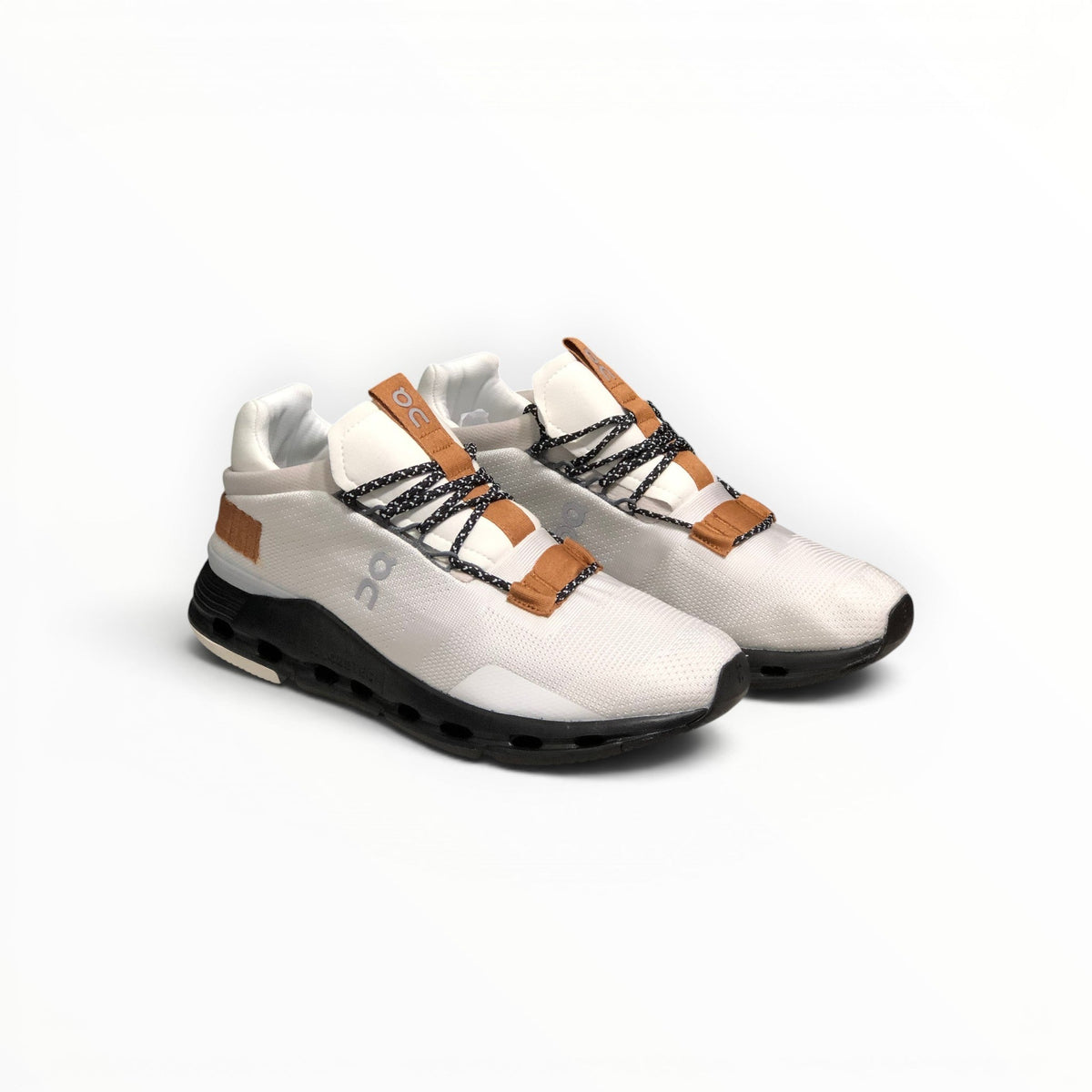 On Cloudnova Men's White/Orange/Black lifestyle shoe – image 3