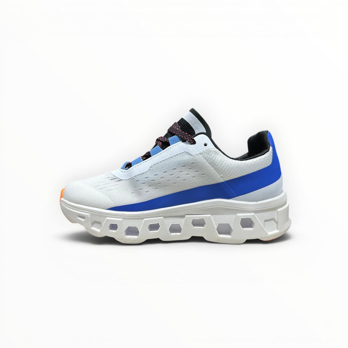 On Cloudmonster men's shoe in Frost/Cobalt - product view 2