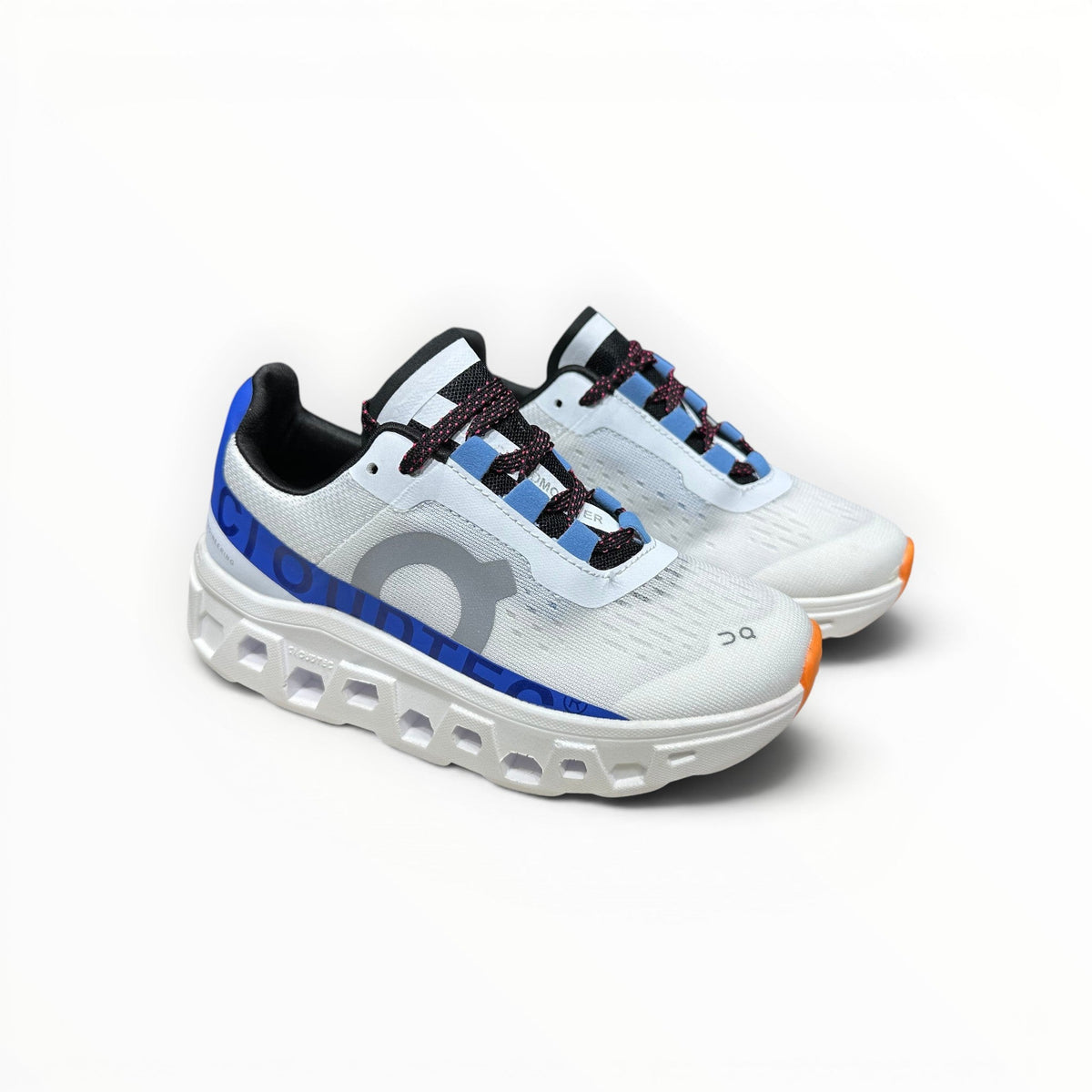 On Cloudmonster men's shoe in Frost/Cobalt - product view 5