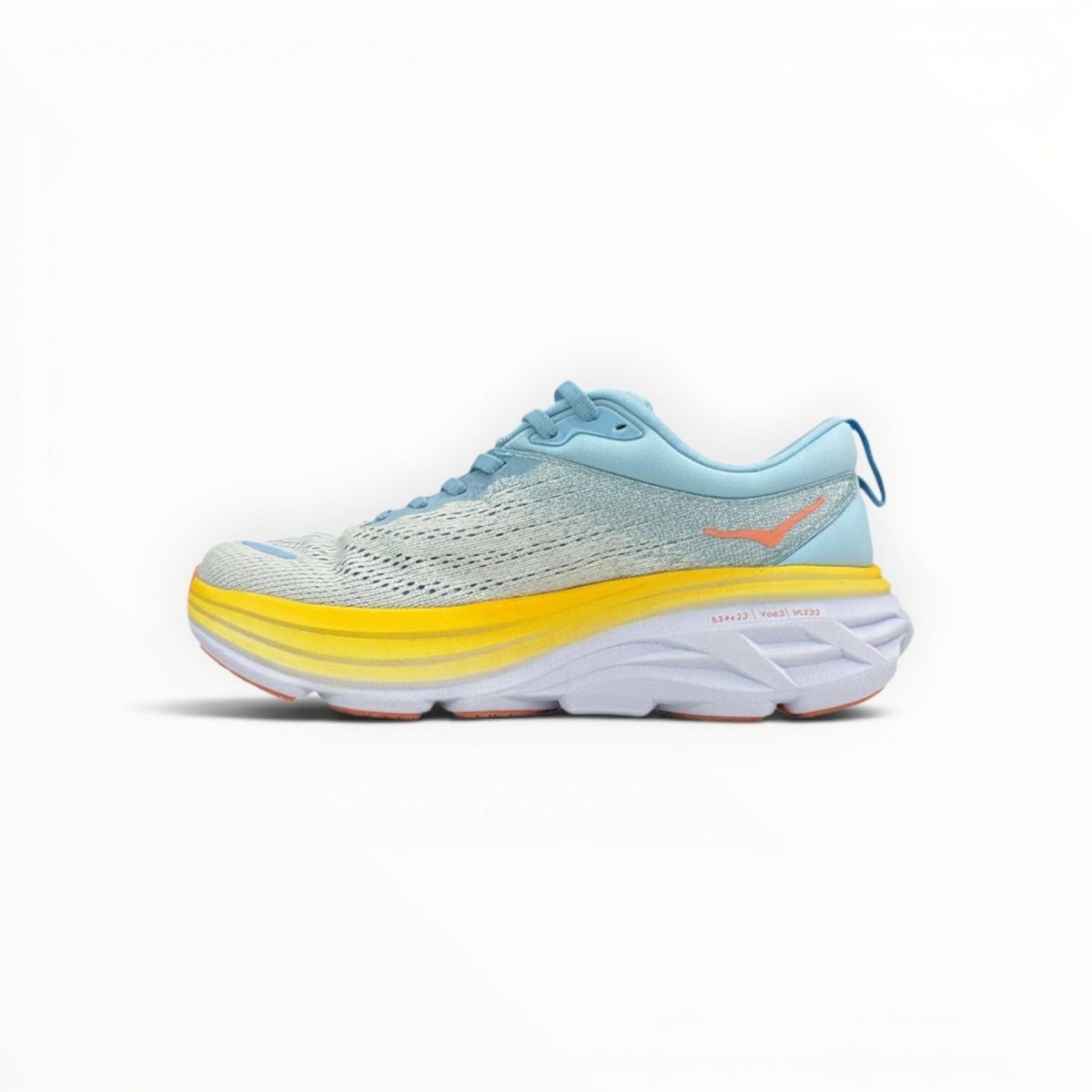 Hoka Bondi 8 women's running shoe in Summer Song/Country Air, pair view