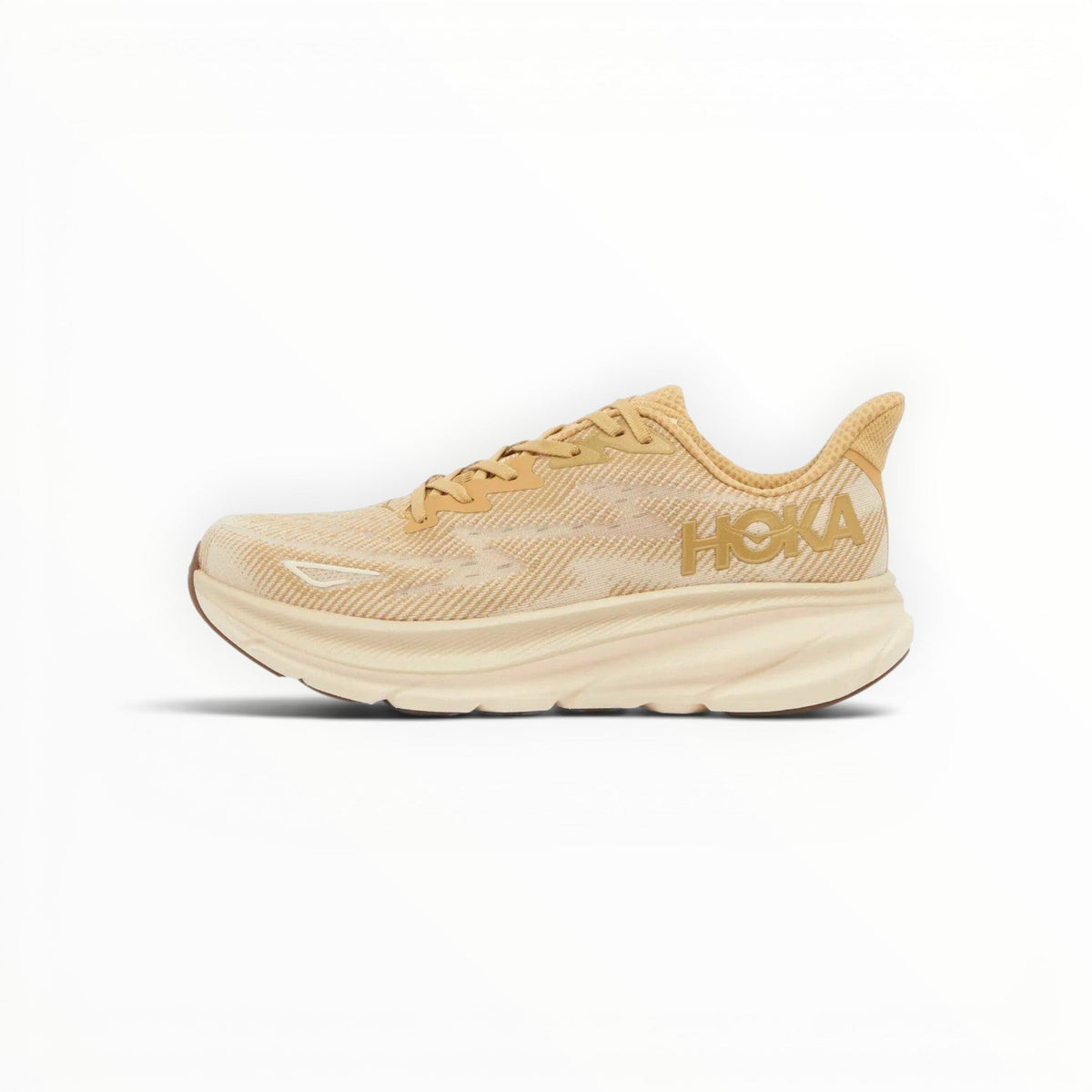 Hoka Clifton 9 men's running shoes in Wheat/Shifting Sand – product view 4