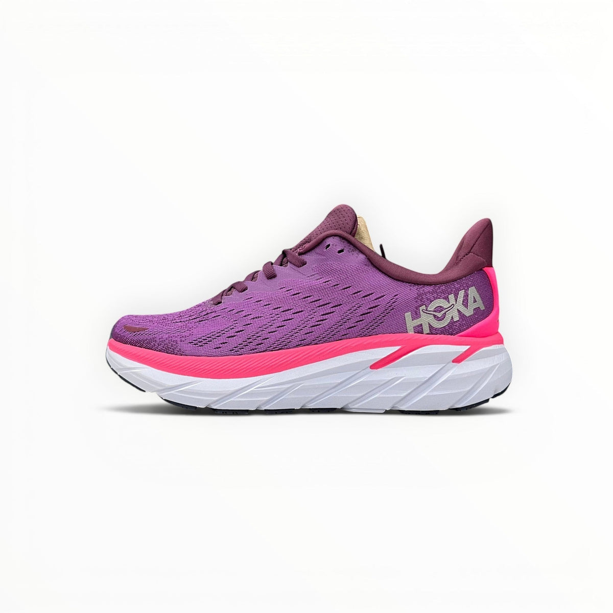 Hoka Clifton 8 women's shoe in Grape Wine/Beautyberry – product view 1