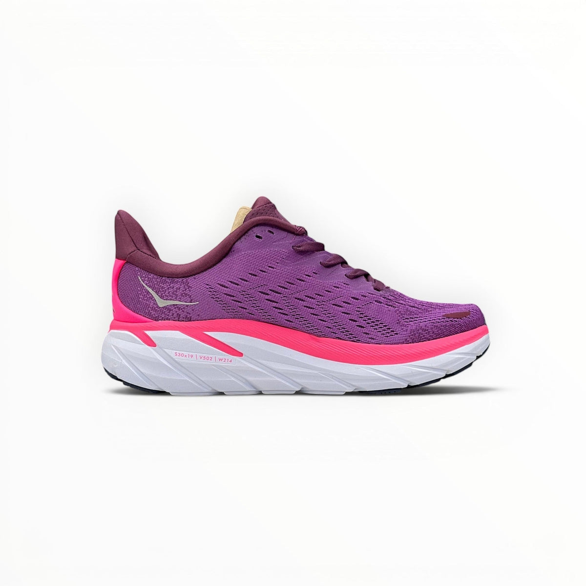 Hoka Clifton 8 women's shoe in Grape Wine/Beautyberry – product view 2