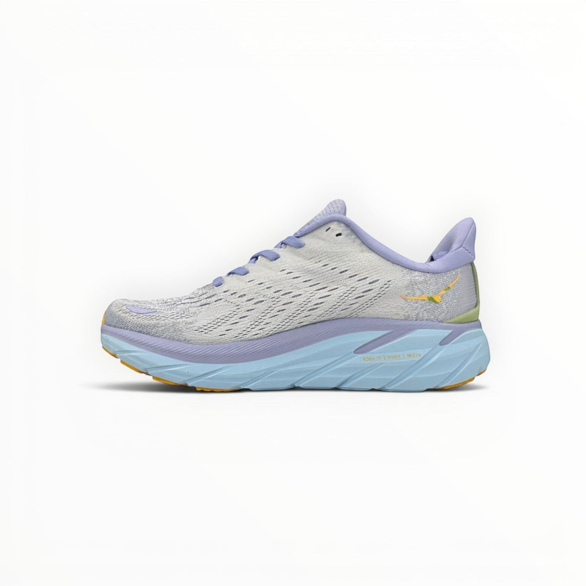 Hoka Clifton 8 men's shoe in Baby Lavender/Smoke Green – product view 3