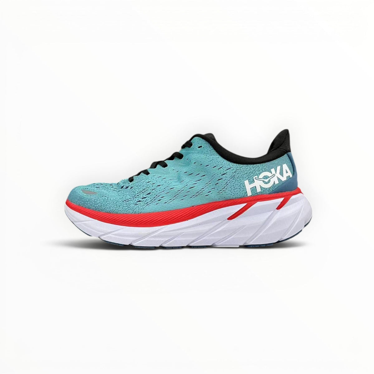 Hoka Clifton 8 men's shoe in Real Teal/Aquarelle – product view 6