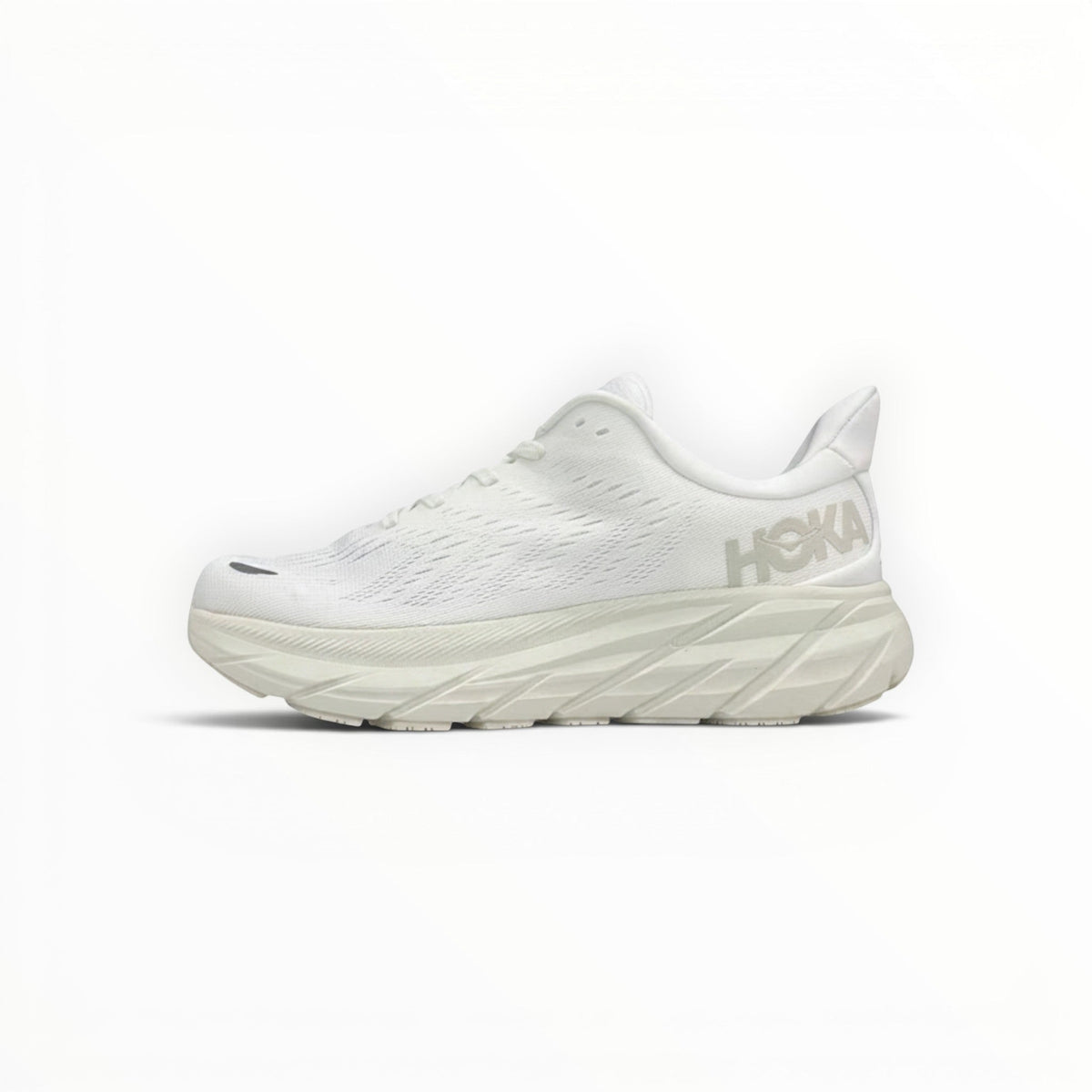 Hoka Clifton 8 women's shoe in White/White – product view 6