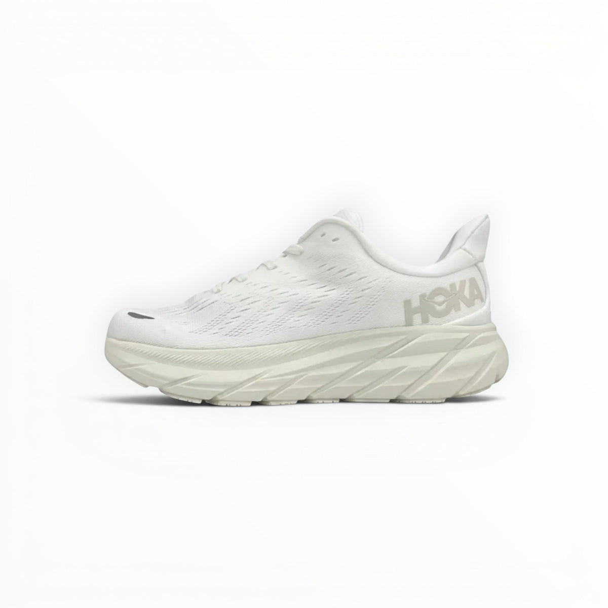 Hoka Clifton 8 women's shoe in White/White – product view 11