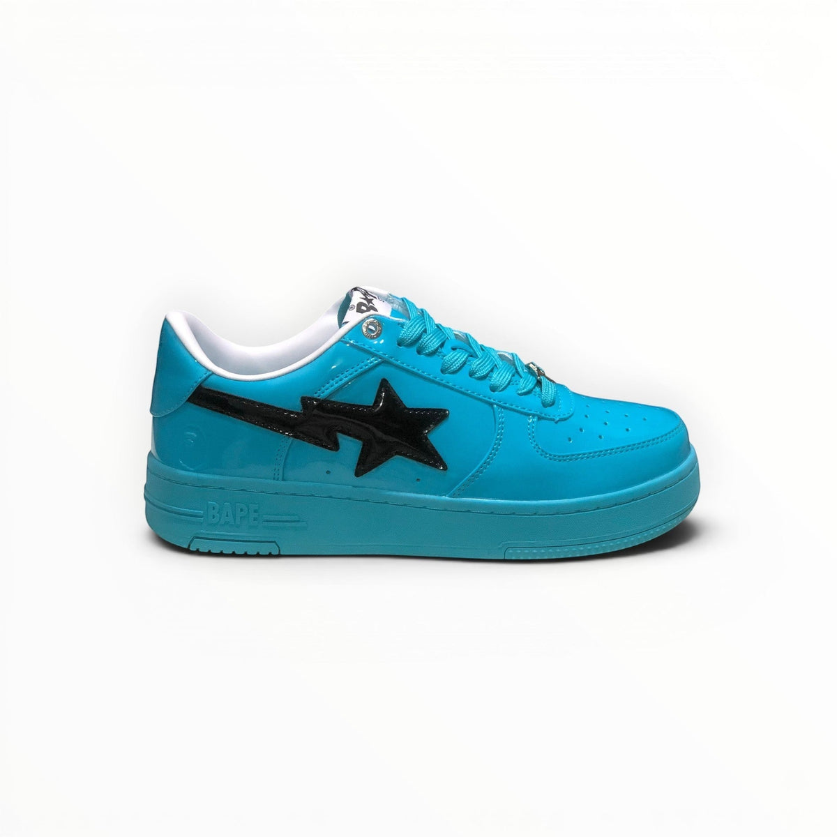 A Bathing Ape BAPE STA men's low-top sneakers in Blue/Black, product view 5