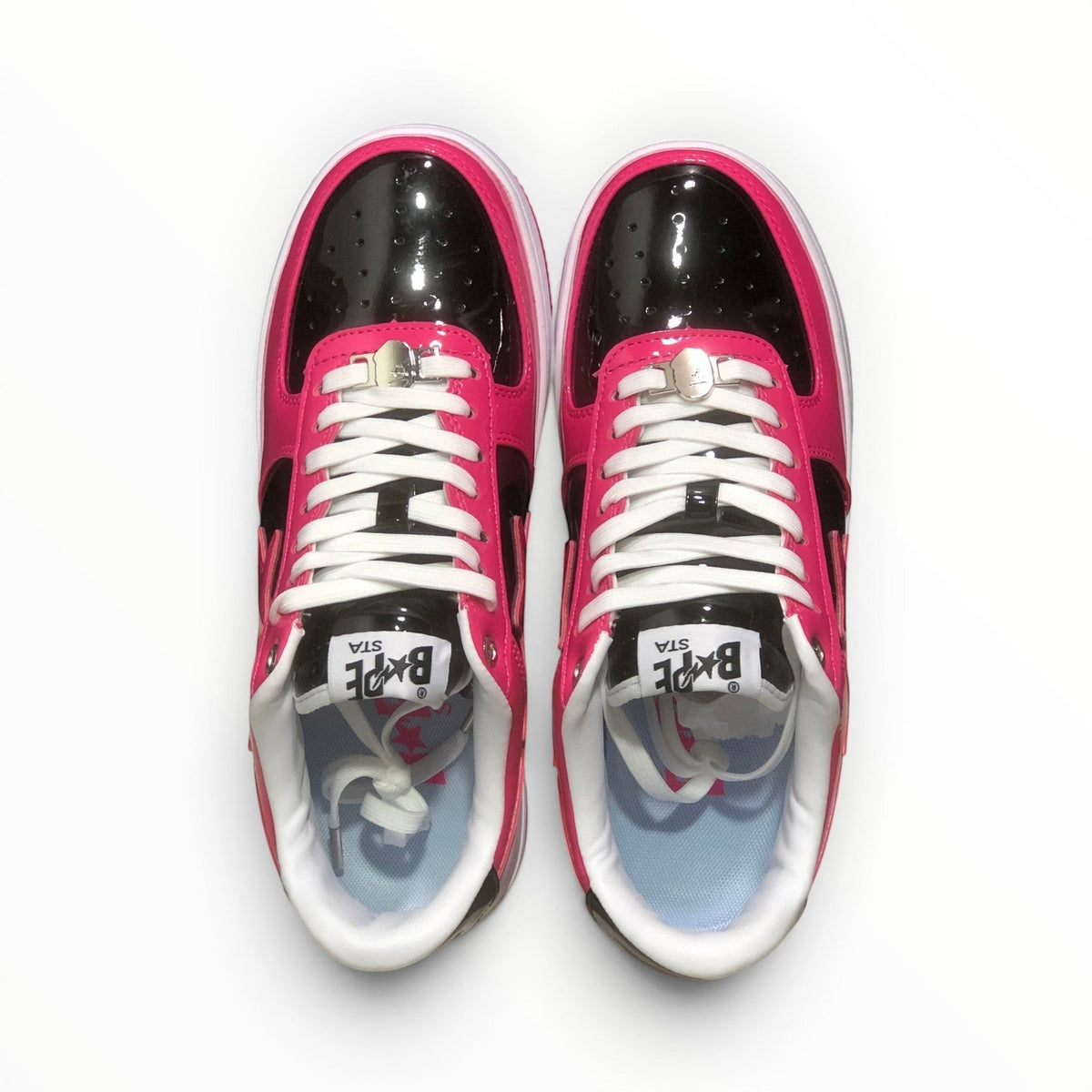 A Bathing Ape BAPE STA men's low-top sneakers in Pink/Black, product view 2