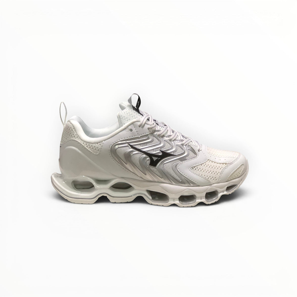 Mizuno Wave Prophecy 14 S men's running shoes in White/Silver – product view 2
