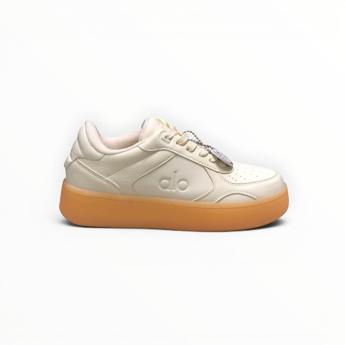 Alo Recovery Mode women's lifestyle sneakers in Natural White/Gum, product view 7