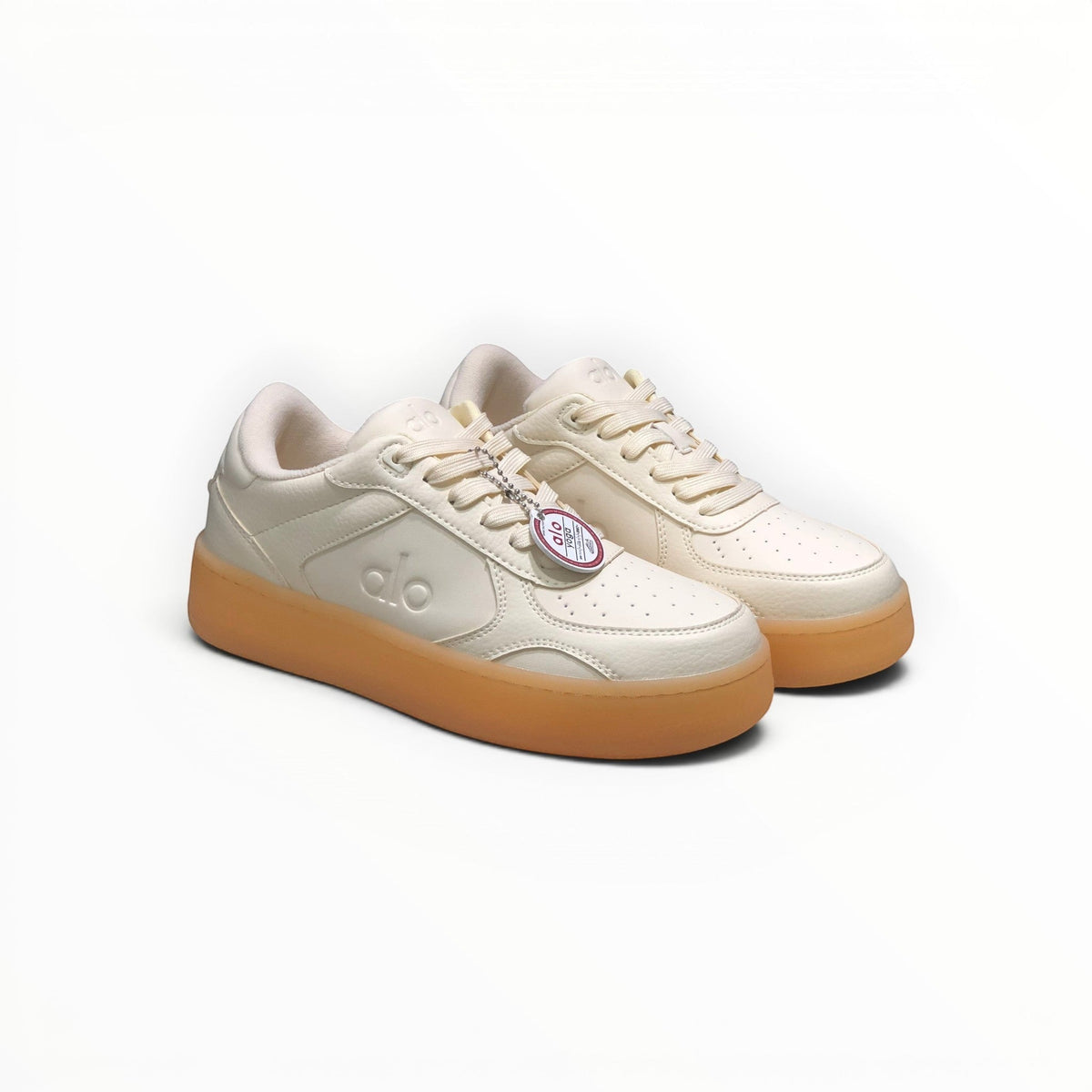 Alo Recovery Mode men's lifestyle sneakers in Natural White/Gum, product view 3