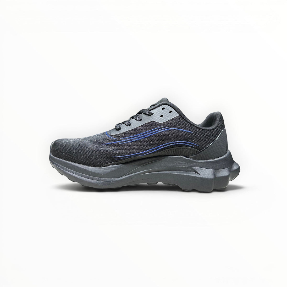 Alo Runner women's performance running shoes in Charcoal/Blue, product view 2