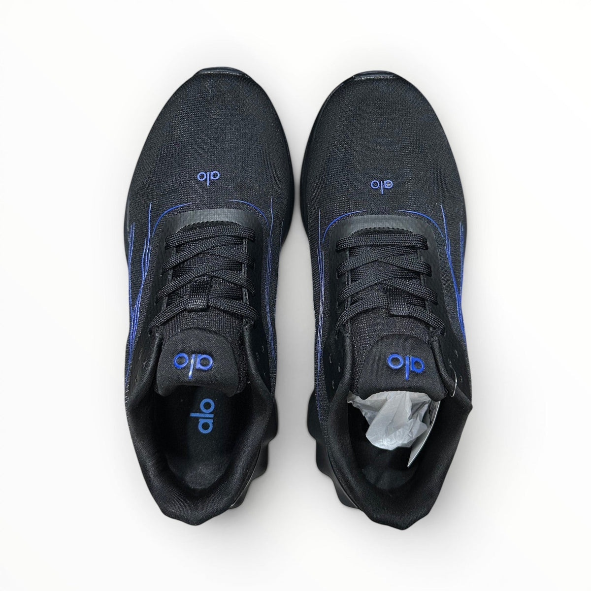 Alo Runner women's performance running shoes in Charcoal/Blue, product view 5
