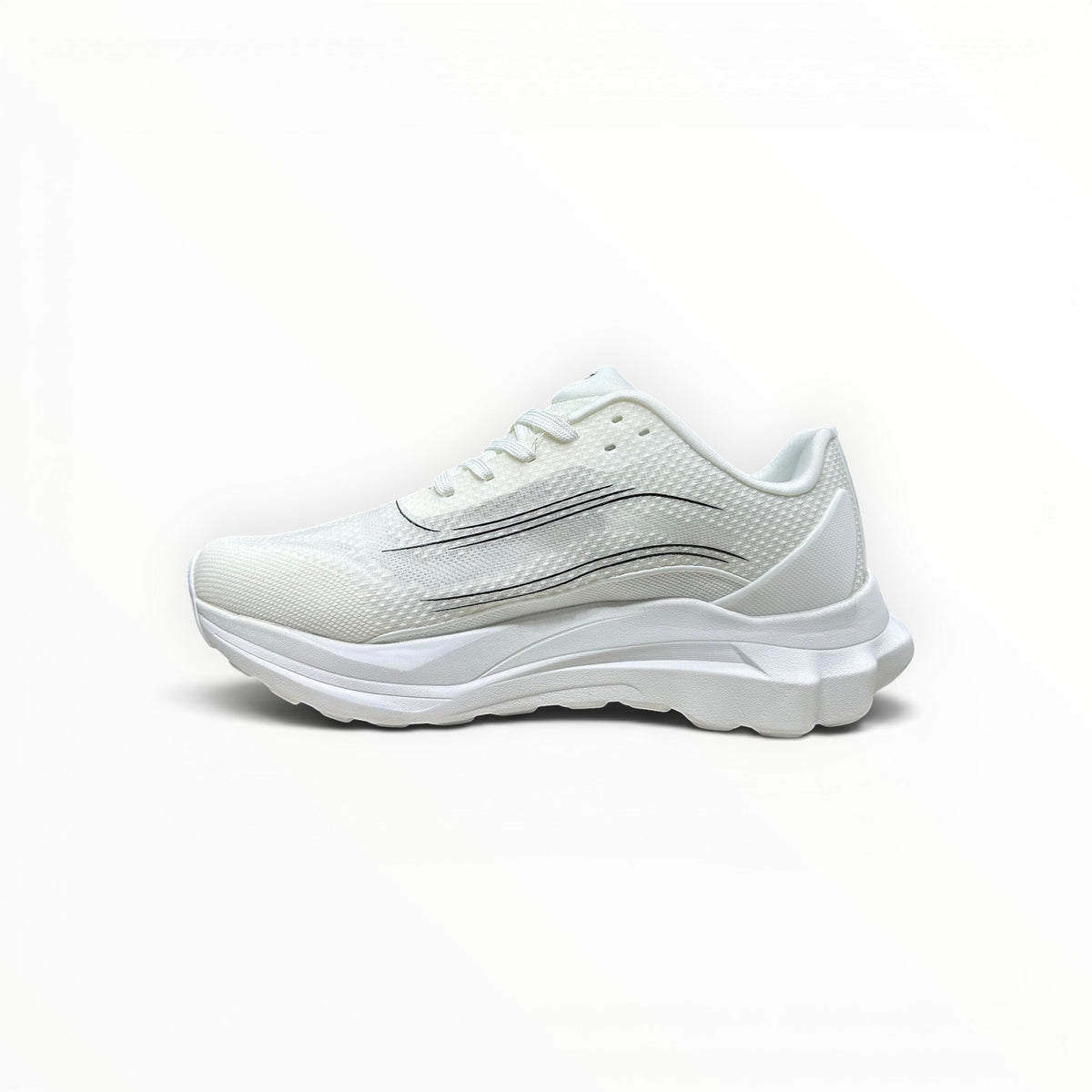 Alo Runner women's performance running shoes in White/White, product view 2