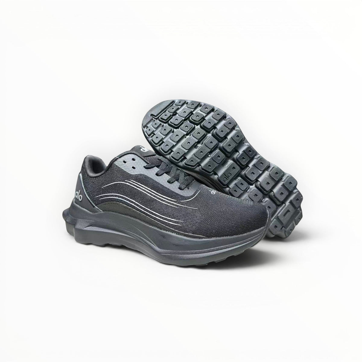 Alo Runner men's performance running shoes in Charcoal/Grey, product view 1