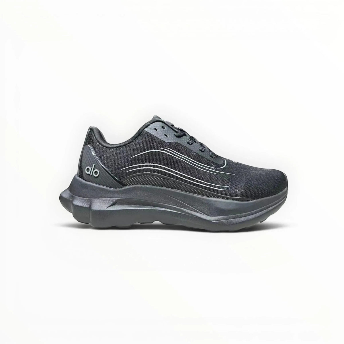 Alo Runner men's performance running shoes in Charcoal/Grey, product view 7