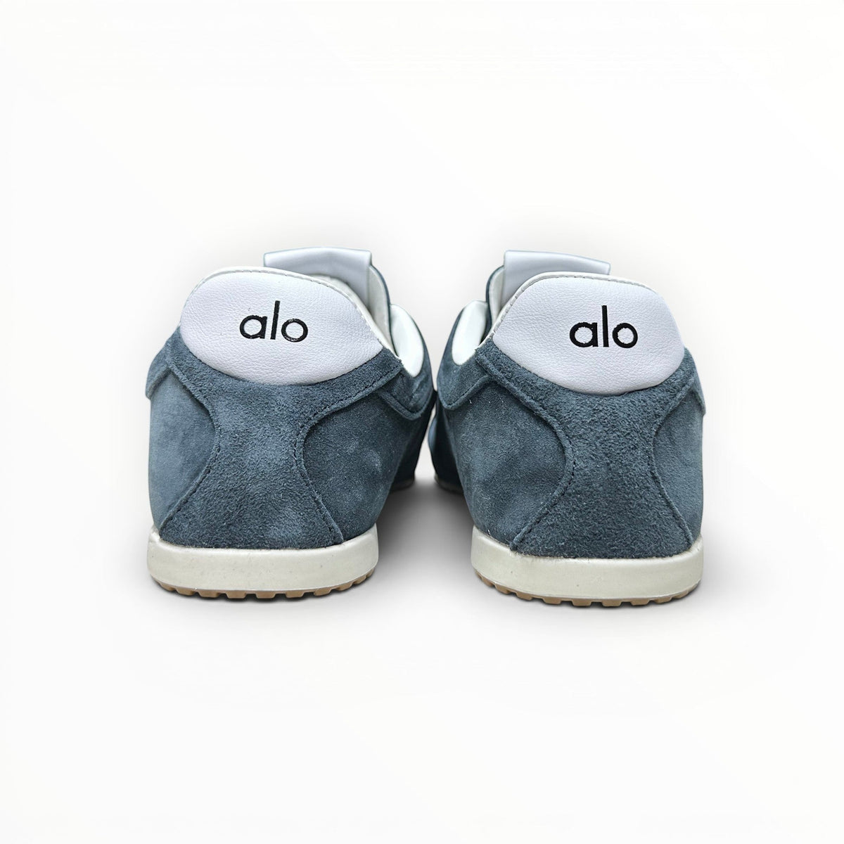 Alo Sunset Sneaker women's suede lifestyle shoes in Eclipse Blue, product view 7