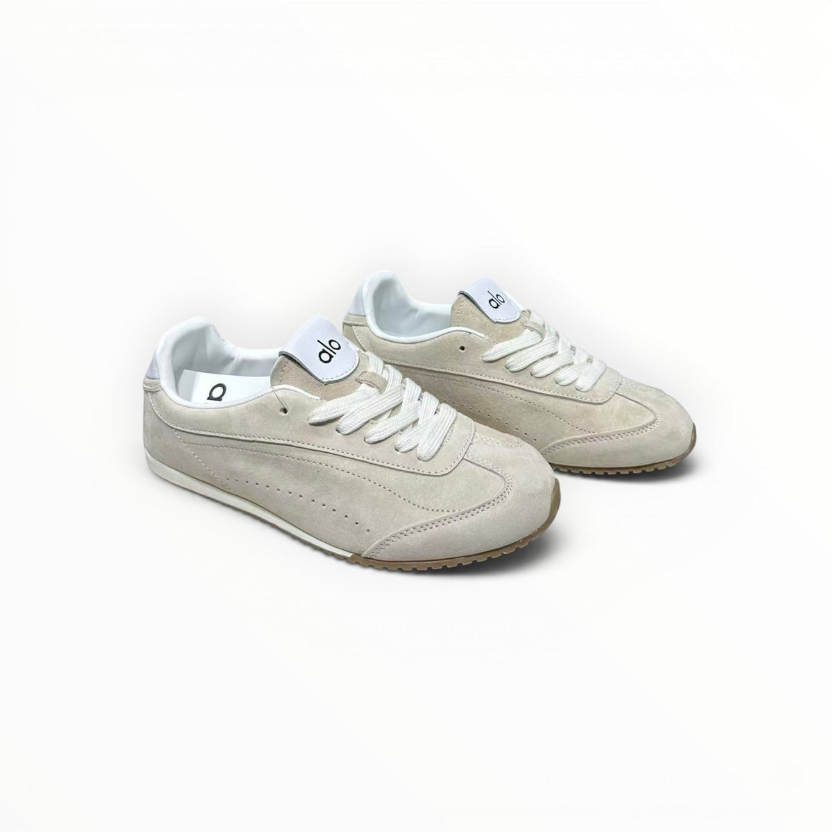 Alo Sunset Sneaker men's suede lifestyle shoes in Sandstone, product view 1