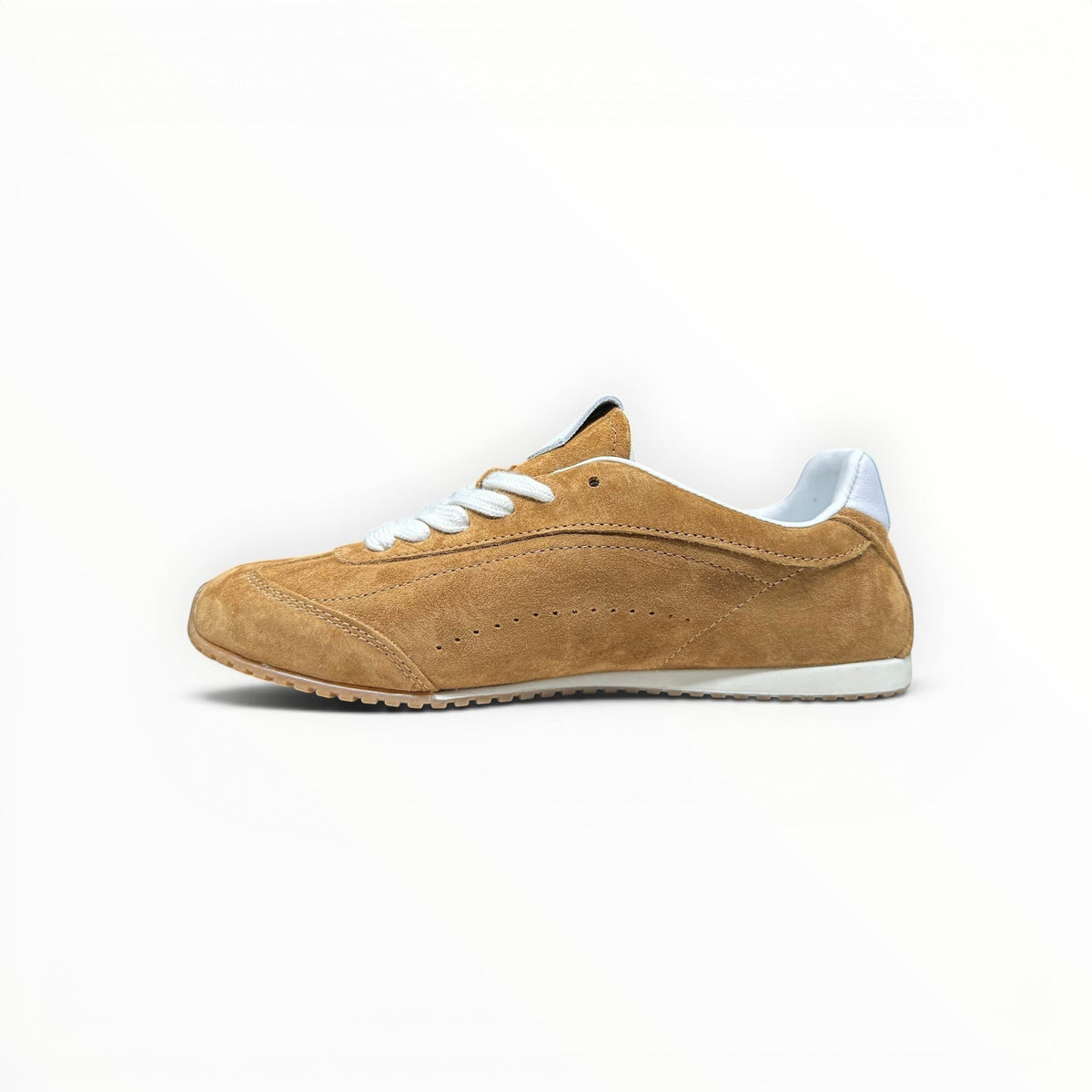 Alo Sunset Sneaker men's suede lifestyle shoes in Rich Sun-Kissed Brown, product view 2