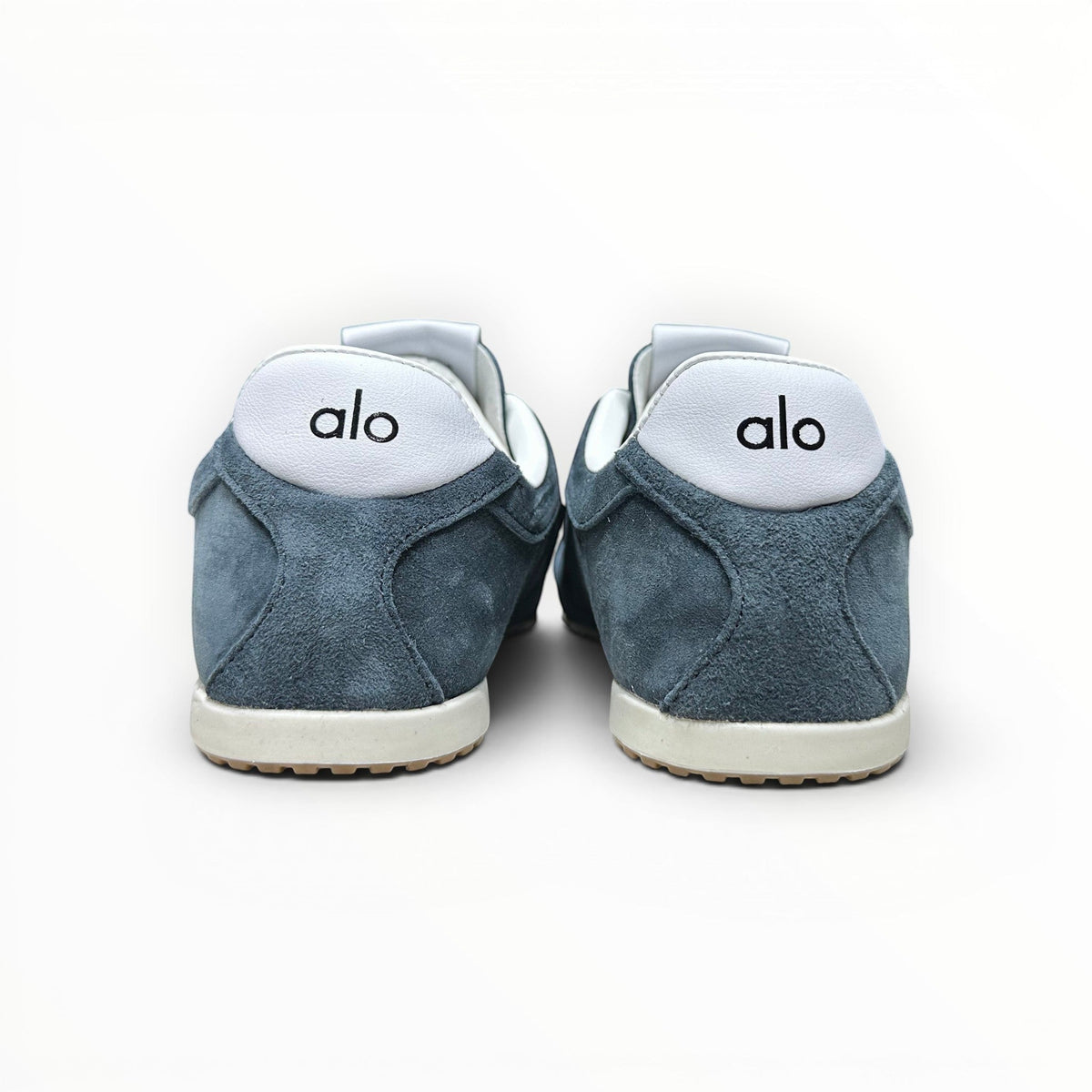 Alo Sunset Sneaker men's suede lifestyle shoes in Eclipse Blue, product view 6