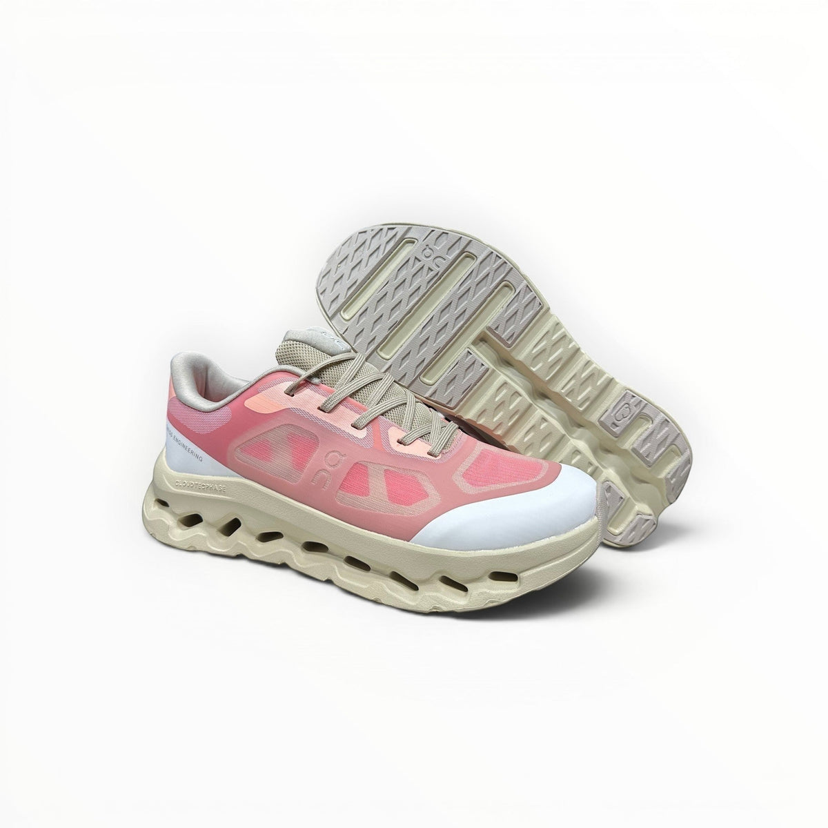 On Cloudtilt Remix women's walking shoes in Rose/Peach/Ivory, product view 3