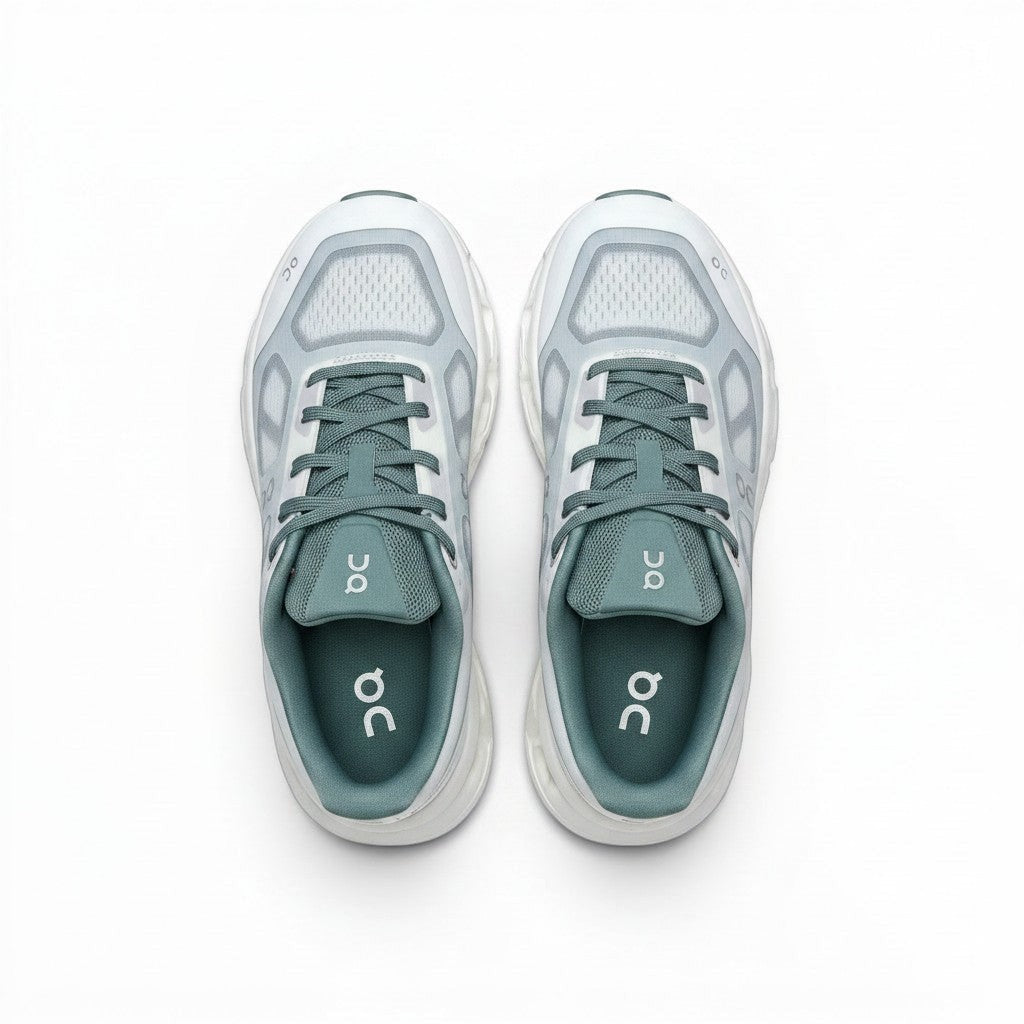 On Cloudtilt Remix women's walking shoes in Sage/Ice White, product view 3