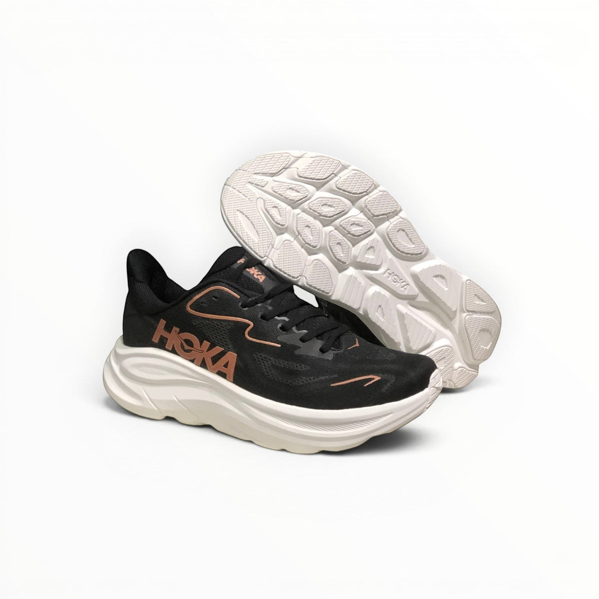 Hoka Clifton 10 Women's Black/Rose Gold running shoe – image 3