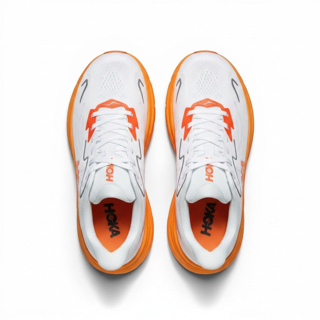 Hoka Clifton 10 Women's White/Orange running shoe – image 4
