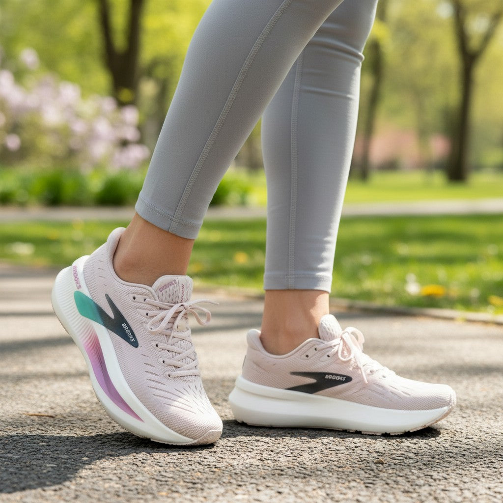 Brooks Glycerin Max 2 women's running shoes in Pink/Yucca/Metallic, product view 5