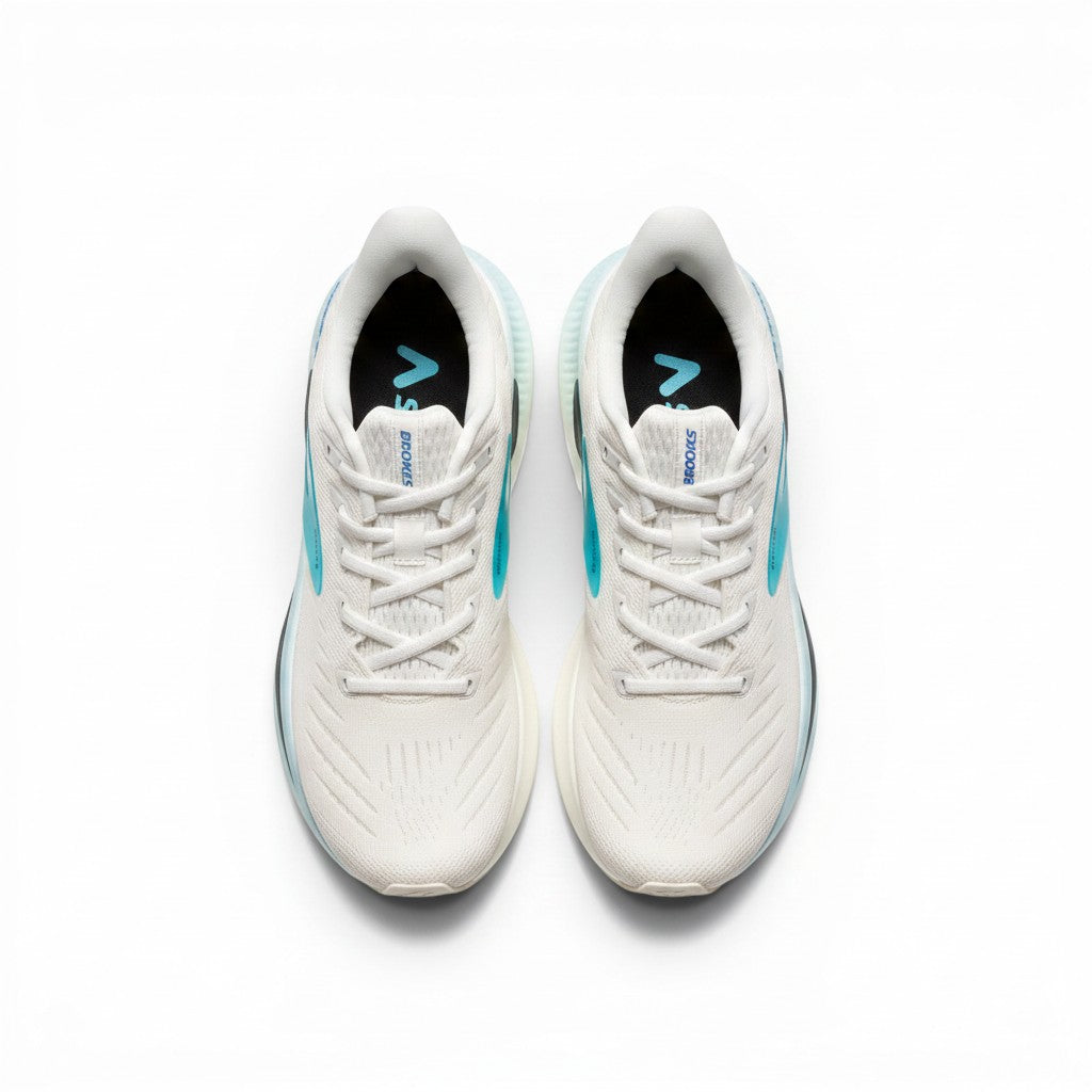 Brooks Glycerin Max 2 women's running shoes in White/Blue/Spellbound, product view 4