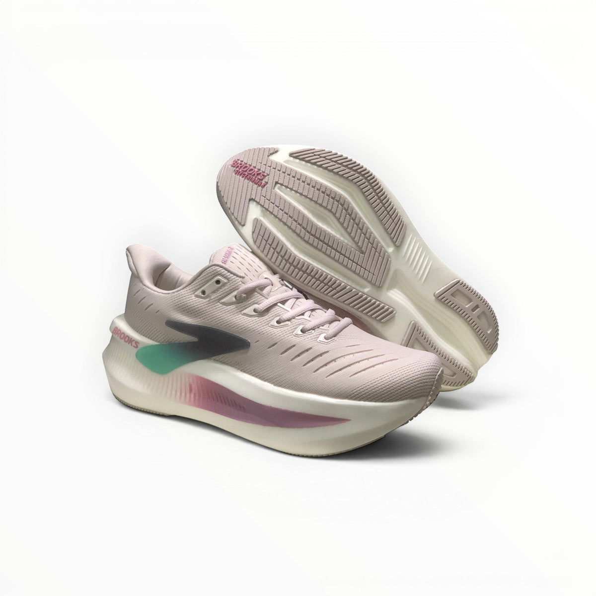Brooks Glycerin Max 2 men's running shoes in Pink/Yucca/Metallic, product view 3
