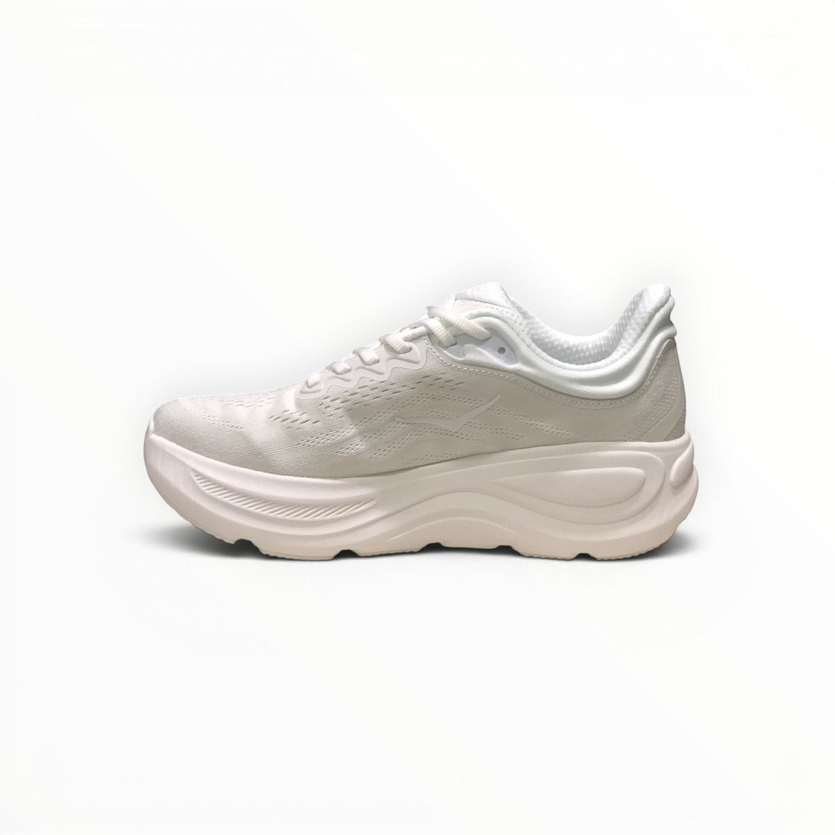 Hoka Bondi 9 men's running shoe in White/White, pair view