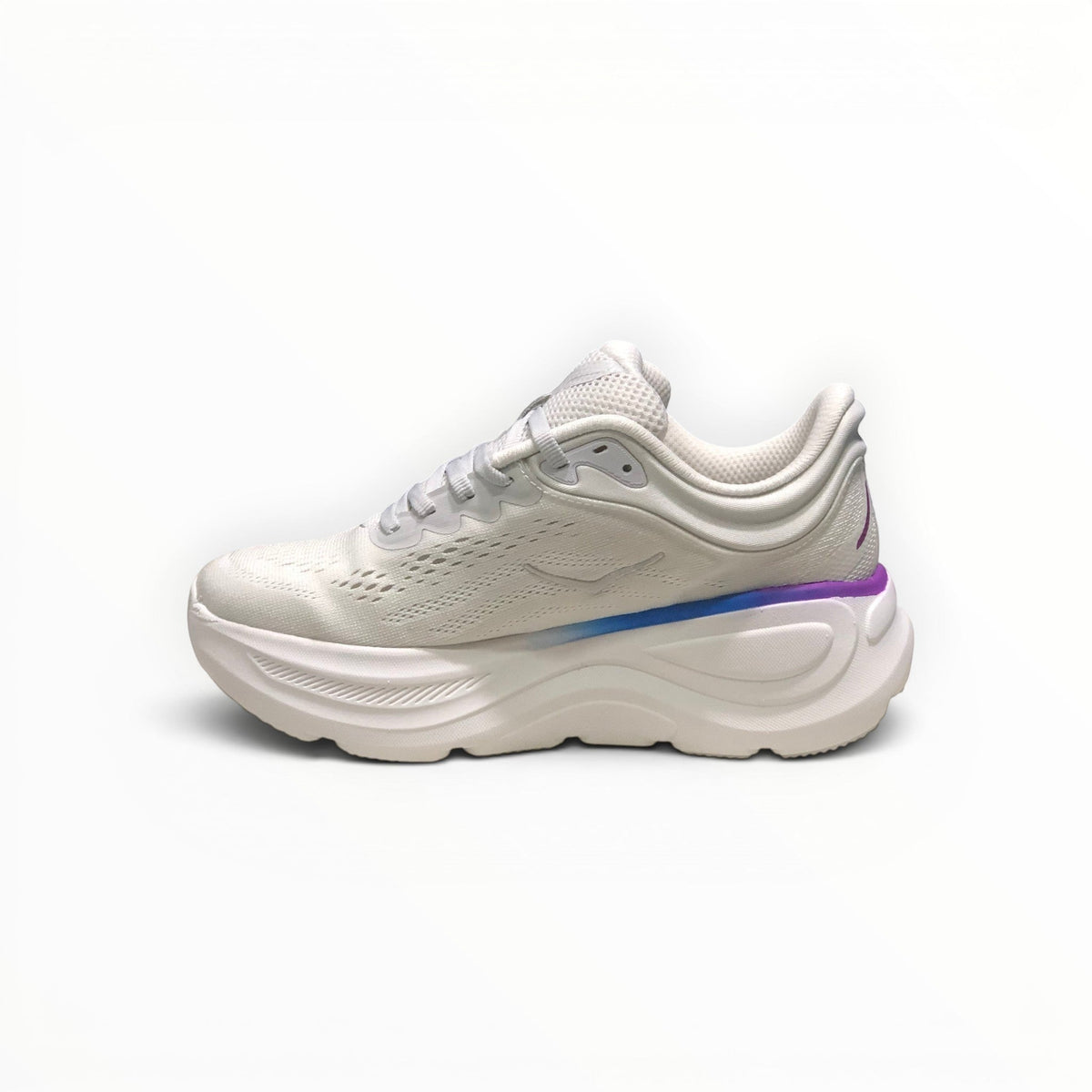 Hoka Bondi 9 men's running shoe in Cosmic Grey/White, pair view