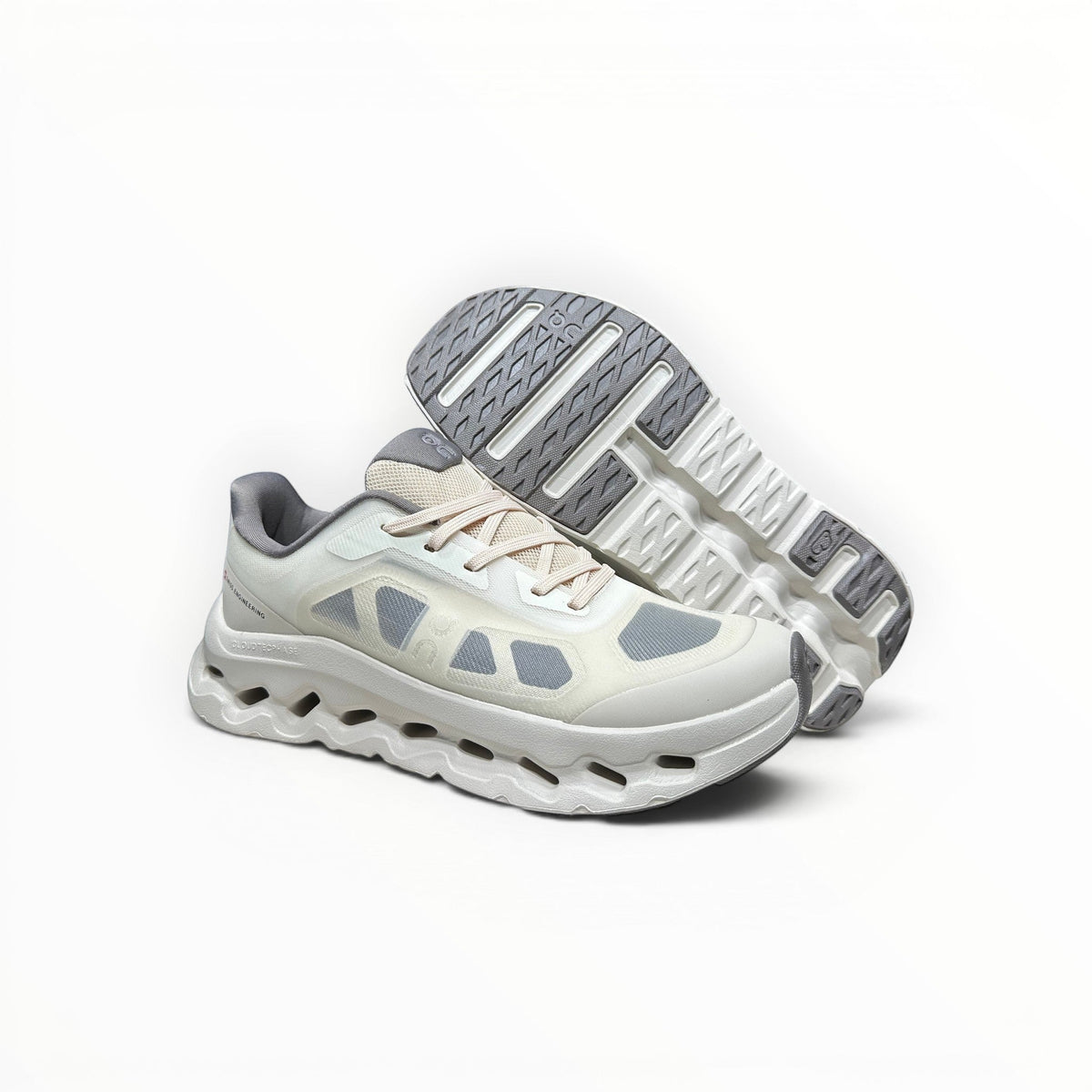 On Cloudtilt Remix men's walking shoes in Ivory/Silver, product view 3