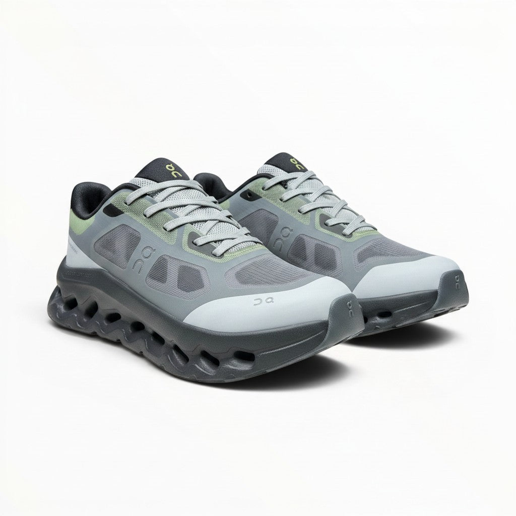 On Cloudtilt Remix men's walking shoes in Grey/Black/Lime, product view 3