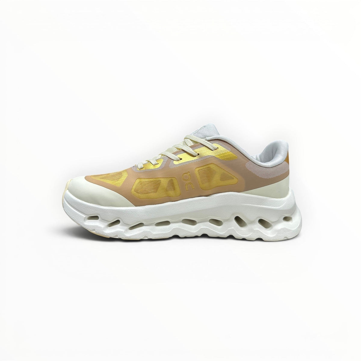 On Cloudtilt Remix men's walking shoes in Honey Gold/Ivory, product view 2