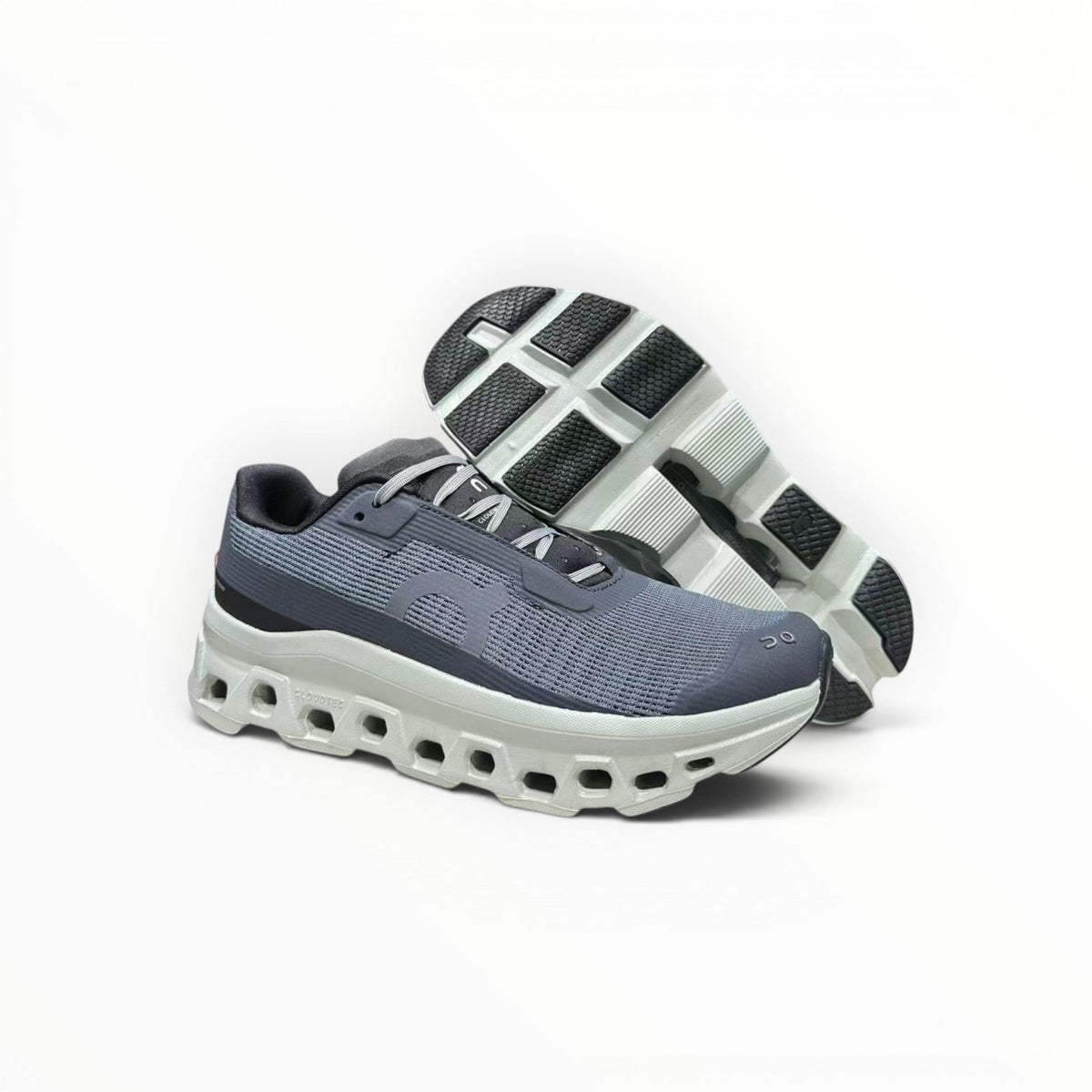 On Cloudmonster Void men's shoe in Lime/Glacier Ash - product view 2
