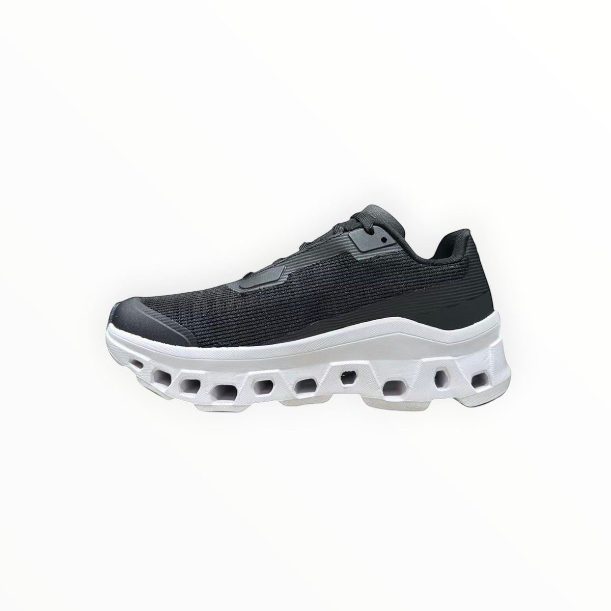 On Cloudmonster Void men's shoe in Black/White - product view 2