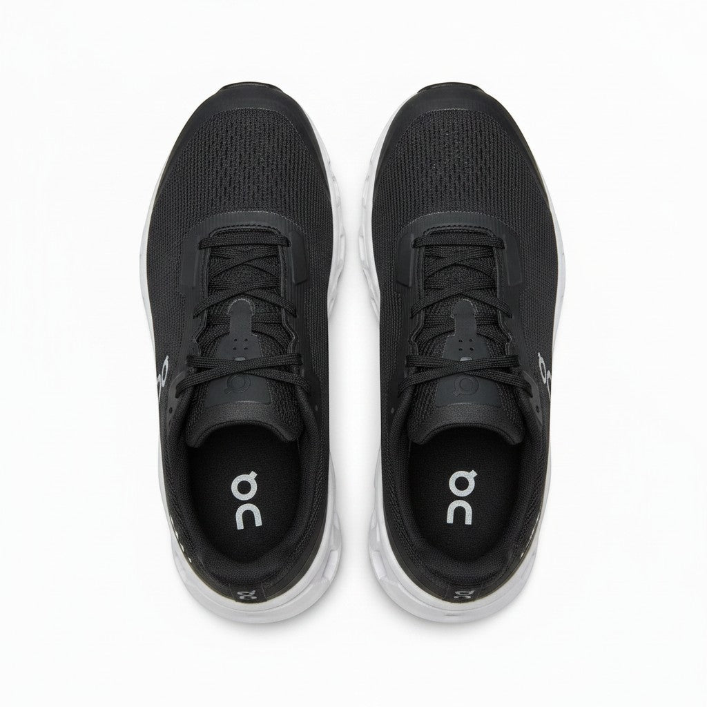 On Cloudmonster Void men's shoe in Black/White - product view 4